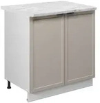 Vicco K&uuml;chenunterschrank, Grau, Wei&szlig;, Holzwerkstoff, 1 F&auml;cher, Rechteckig,