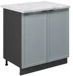Vicco K&uuml;chenunterschrank, Hellblau, Anthrazit, Holzwerkstoff, 1 F&auml;cher,...