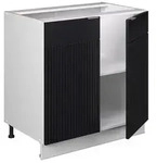 Vicco K&uuml;chenunterschrank, Schwarz, Wei&szlig;, Holzwerkstoff, 1 F&auml;cher, Rechteckig,