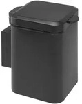 bremermann Wand-Kosmetikeimer, Schwarz, Metall, 16x24x23 cm, Badaccessoires,
