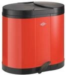 Wesco Abfallsammler &Ouml;kosammler 170, Rot, Kunststoff, 2X15 L, 45x43x36 cm, Made in