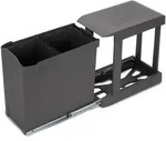 Emuca Recyclingbeh&auml;lter, Anthrazit, Metall, 26x45x43.6 cm, K&uuml;chen,