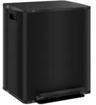 Homcom M&uuml;lleimer, Schwarz, Metall, 37.5x56x47.7 cm, K&uuml;chen, K&uuml;chenausstattung,