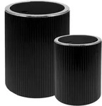 bremermann Kosmetikeimer, Schwarz, Kunststoff, 12.5x16x12.5 cm, Badaccessoires,