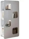 Livetastic Raumteiler, Wei&szlig; Hochglanz, Holzwerkstoff, 81x168x36 cm, stehend,