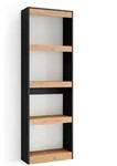 Skraut Home Regal, Schwarz, Eiche, Holzwerkstoff, Rechteckig,Rechteckig,...