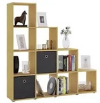 Mid.you Raumteiler, Buche, Kunststoff, 6 F&auml;cher, 142.5x138.5x29 cm, Wohnzimmer,