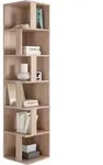 Mid.you Eckregal, Sonoma Eiche, Holzwerkstoff, 5 F&auml;cher, 38x186x38 cm, Made in EU,