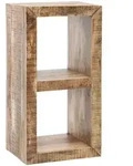Mid.you Regal, Braun, Holz, Mangoholz, massiv, 45x90x35 cm, stehend, Wohnzimmer,