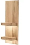 Livetastic Wandregal, Eiche, Holz, Holzwerkstoff, Balkeneiche, furniert, massiv,