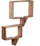 Mid.you Wandregalset, Holz, Akazie, massiv, 50x49x13 cm, K&uuml;chen, K&uuml;chenm&ouml;bel,