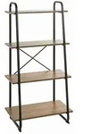 Carryhome Regal Hengelo, Schwarz, Eiche, Metall, Holzwerkstoff, 3 F&auml;cher, 60x128x36