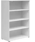 Milino Regal, Wei&szlig;, Kunststoff, 3 F&auml;cher, 80x115x40 cm, FSC Mix, Typenauswahl,