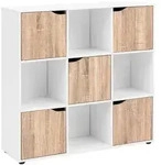 Mid.you Regal Skyport Samo, Wei&szlig;, Eiche, Holzwerkstoff, 2 F&auml;cher, 89x91x29 cm,