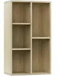 vidaXL Sideboard, Sonoma Eiche, Holz, Strukturbuche, 5 F&auml;cher, Rechteckig, 50x80x25
