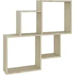 vidaXL Wandregal, Sonoma Eiche, Holz, Strukturbuche, Rechteckig, 80x78.5x15 cm,