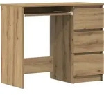 vidaXL Schreibtisch, Eiche Artisan, Holz, Strukturbuche, Rechteckig,Rechteckig,