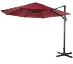 MCW Ampelschirm, Bordeaux, Textil, 370x350 cm, Sonnen- & Sichtschutz, Sonnenschirme,
