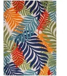 Novel Outdoorteppich Floral, Mehrfarbig, Textil, Bl&auml;tter, rechteckig, 80x150 cm,
