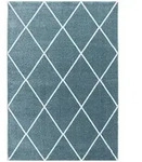 Ayyildiz Hochflorteppich Rio 4601 blau, Blau, Textil, Raute, rechteckig, 80x150 cm,