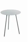Beistelltisch, Grau, Metall, rund, Rundrohr, rund, 40x45x40 cm, Wohnzimmer,