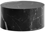 Livetastic Couchtisch, Schwarz Hochglanz, Holzwerkstoff, Marmoroptik, rund,...
