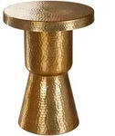 Mid.you Beistelltisch, Gold, Metall, rund, rund, 43x59x43 cm, Wohnzimmer,