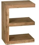 Mid.you Beistelltisch, Akazie, Holz, Akazie, massiv, rechteckig, Bodenplatte,