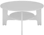 Mid.you Couchtisch, Wei&szlig;, Holzwerkstoff, rund, Wange, 80x42.5x80 cm, FSC Mix,