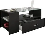 Mid.you Couchtisch, Schwarz, Glas, Holzwerkstoff, 1 Schublade(n) Schubladen,