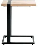Beistelltisch, Schwarz, Eiche, Metall, Holzwerkstoff, rechteckig, eckig, Flachrohr,