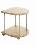Beistelltisch Imola, Grau, Eiche, Metall, Holzwerkstoff, 40x45x40 cm, offenes...