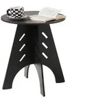 SoBuy Beistelltisch, Schwarz, Holz, 47x55x47 cm, Wohnzimmer, Wohnzimmertische,