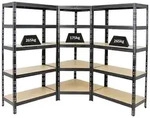 Proregal Eckregal, Schwarz, Metall, Rechteckig, 90x180x45 cm, Freizeit,...