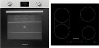 Respekta BACKOFENSET Schwarz, Edelstahl 59.5x59.5x56.5 cm, Energieeffizienzklasse: A