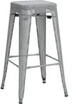 CLP Barhocker, Silber, Metall, 43x77x43 cm, Esszimmer, Barm&ouml;bel, Barhocker