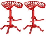 CLP Barhocker, Rot, Metall, 44x56x34 cm, Esszimmer, Barm&ouml;bel, Barhocker