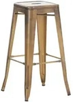 CLP Barhocker, Gold, Metall, 43x76x43 cm, Esszimmer, Barm&ouml;bel, Barhocker