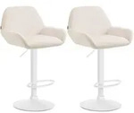 CLP Barhocker, Creme, Metall, 51x89x52 cm, Esszimmer, Barm&ouml;bel, Barhocker