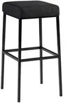 CLP Barhocker, Dunkelgrau, Metall, 37x78x37 cm, Esszimmer, Barm&ouml;bel, Barhocker
