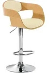 CLP Barhocker, Creme, Eukalyptusholz, Metall, 50x88x48 cm, Esszimmer, Barm&ouml;bel,