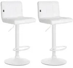 CLP Barhocker, Wei&szlig;, Metall, 40x85x40 cm, Esszimmer, Barm&ouml;bel, Barhocker