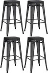 CLP Barhocker, Schwarz, Metall, 43x77x43 cm, Esszimmer, Barm&ouml;bel, Barhocker