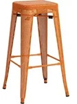CLP Barhocker, Orange, Metall, 43x77x43 cm, Esszimmer, Barm&ouml;bel, Barhocker