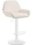 CLP Barhocker, Creme, Metall, 51x89x52 cm, Esszimmer, Barm&ouml;bel, Barhocker