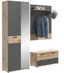 Mid.you Garderobe, Holzwerkstoff, 3-teilig, 175x200x38 cm, FSC Mix, Garderobe,