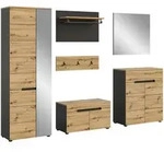 Mid.you Garderobe, Glas, Holzwerkstoff, 5-teilig, 255x190x37 cm, FSC Mix, Garderobe,