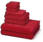 Ross Frottierset, Dunkelrot, Textil, Rechteckig, 50x100 cm, Oeko-Tex&reg; Standard 100,