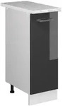 Vicco Apothekerschrank, Schwarz Hochglanz, Wei&szlig;, Holzwerkstoff, 2 F&auml;cher, 1