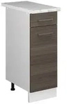 Vicco K&uuml;chenunterschrank, Grau, Wei&szlig;, Holzwerkstoff, 1 F&auml;cher, 1 Schubladen,